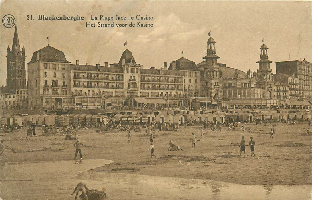 Blankenberge Het Strand voor de Kasino