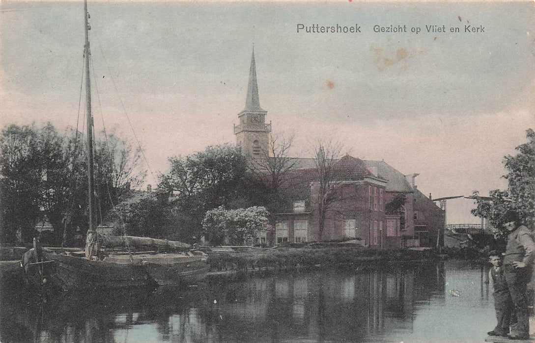 Puttershoek Gezicht Op Vliet En Kerk