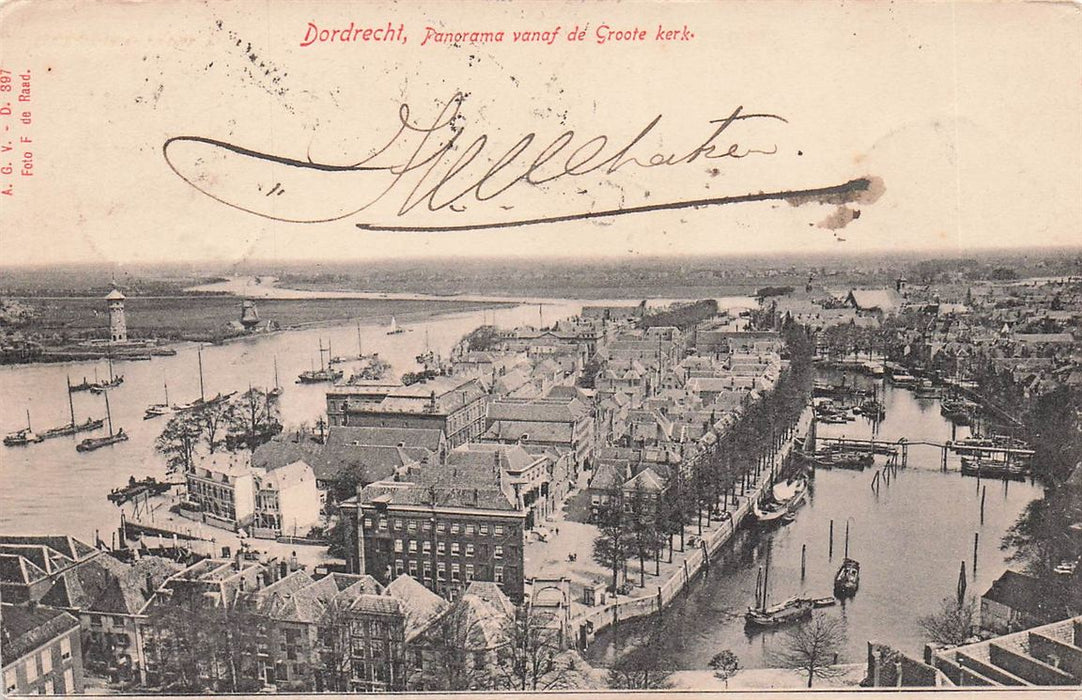 Dordrecht Panorama Vanaf De Groote Kerk