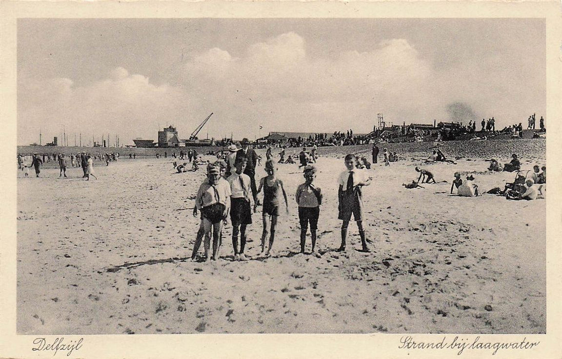 Delfzijl Strand Bij Laagwater