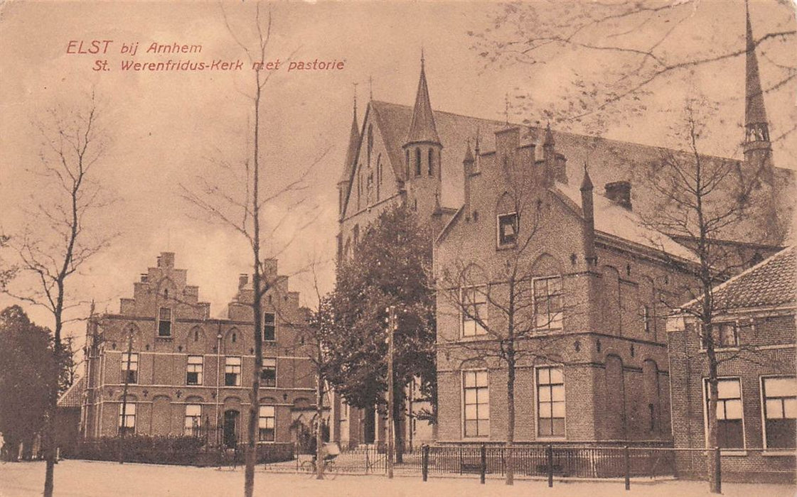 Elst Bij Arnhem St Werenfridus-Kerk Met Pastorie