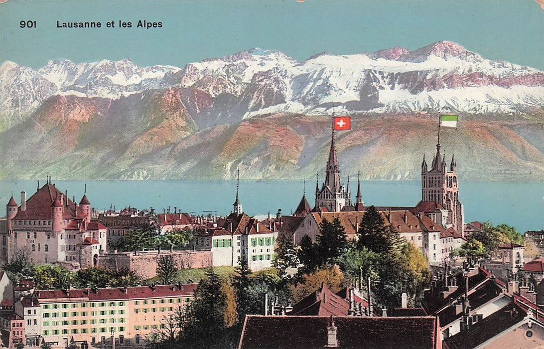 Lausanne Et Les Alpes