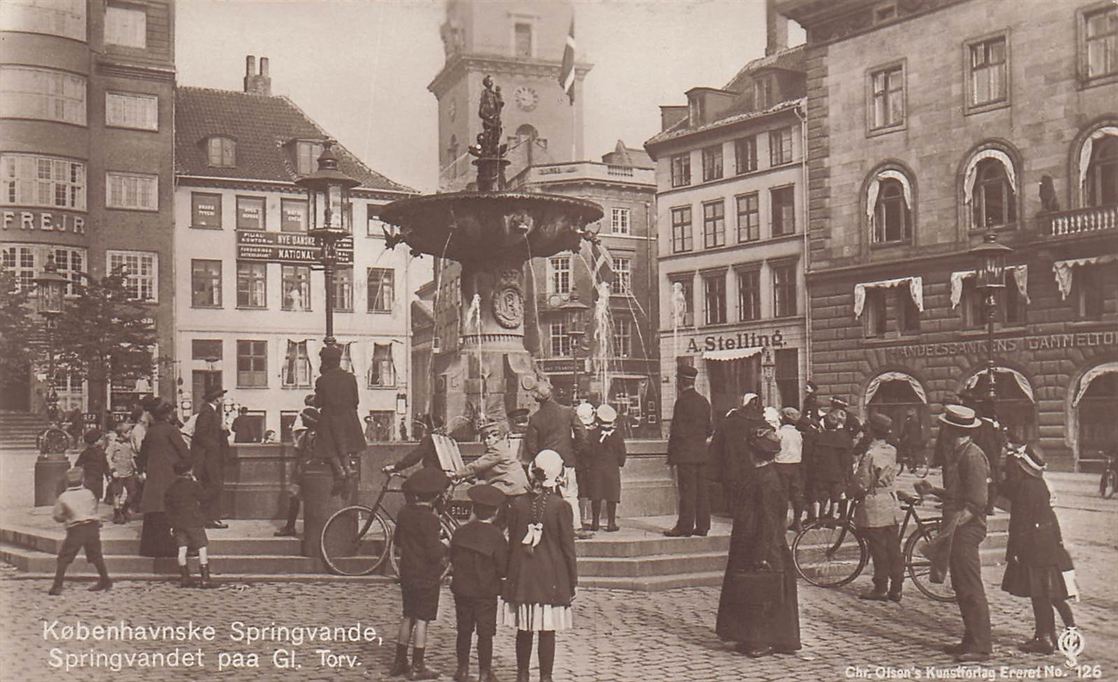 Kobenhavnske Springvande Springvandet Paa Gl Torv
