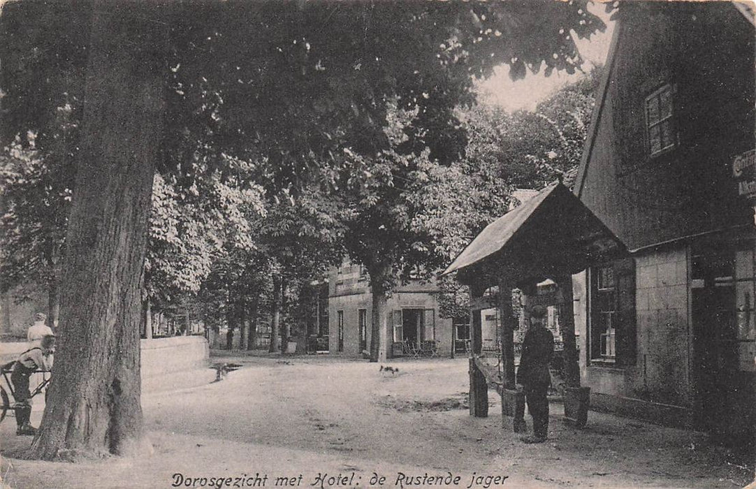 Bergen Dorpsgezicht Met Hotel De Rustende Jager
