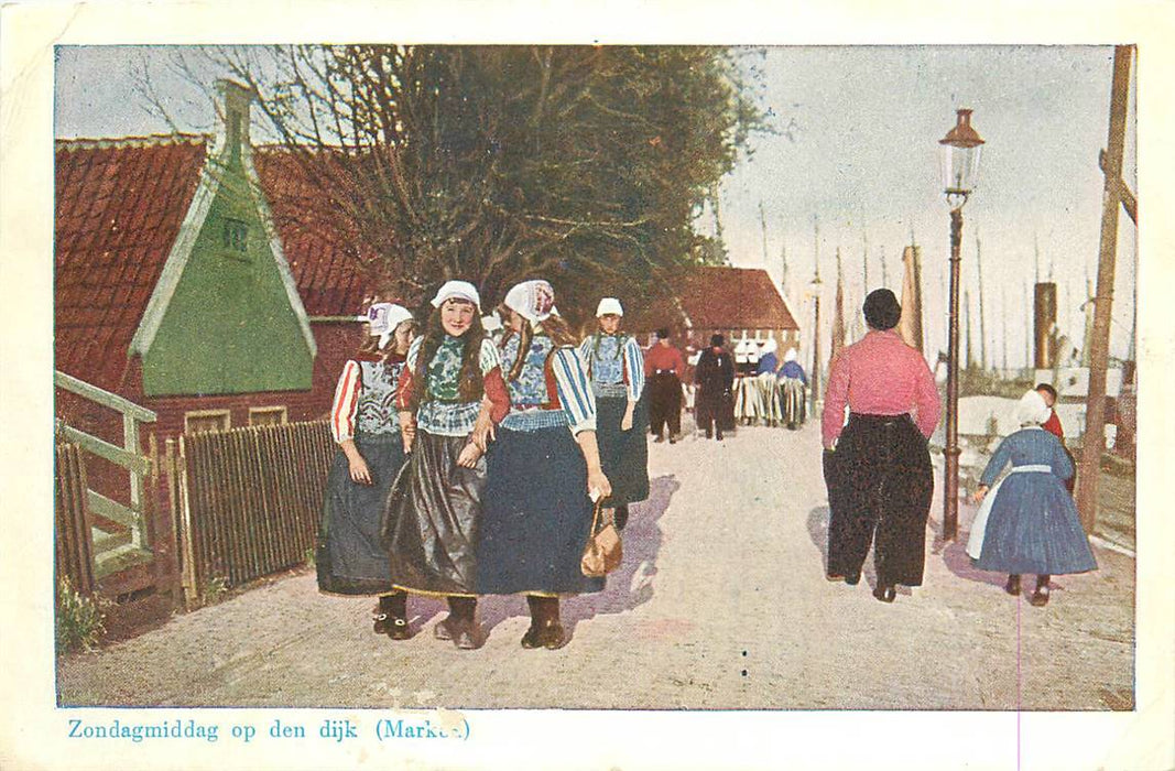 Marken Zondagmiddag op den dijk