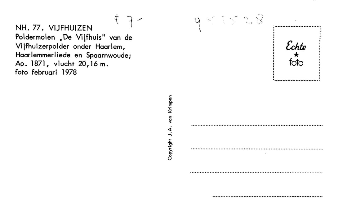 Vijfhuizen Poldermolen De Vijfhuis