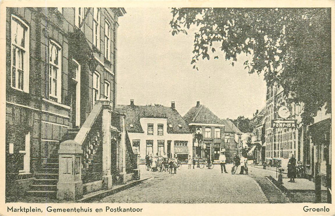 Groenlo Markt Postkantoor Gemeentehuis