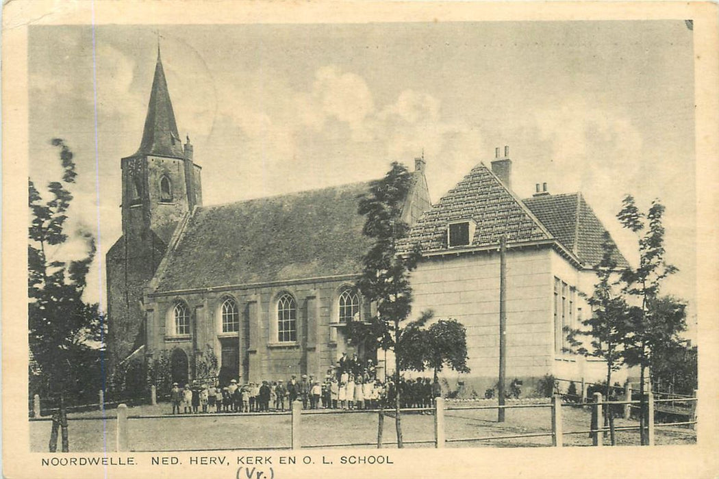 Noordwelle OL School en NH Kerk