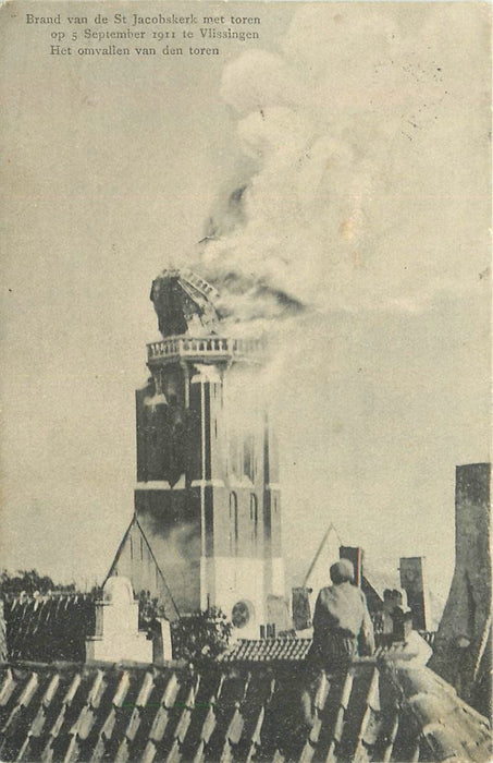 Vlissingen  Brand St Jacobstoren 1911