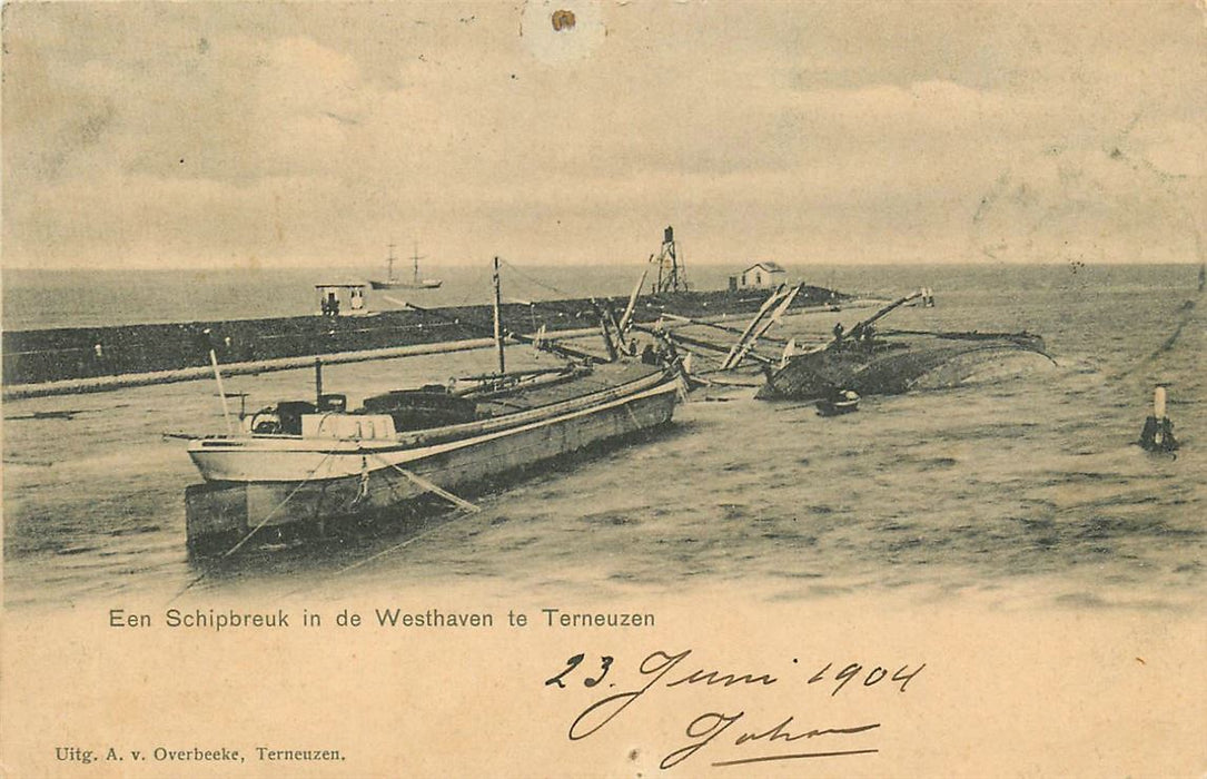 Terneuzen Schipbreuk Westhaven