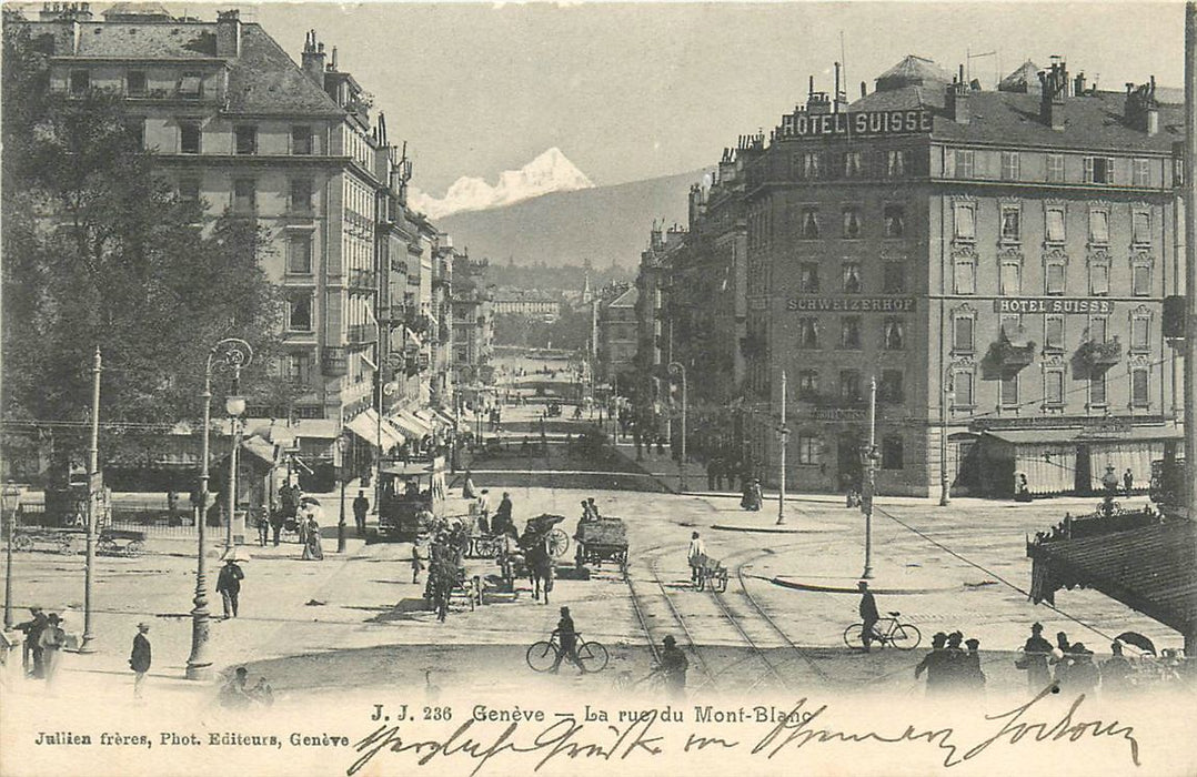 Geneve La Rue du Mont Blanc