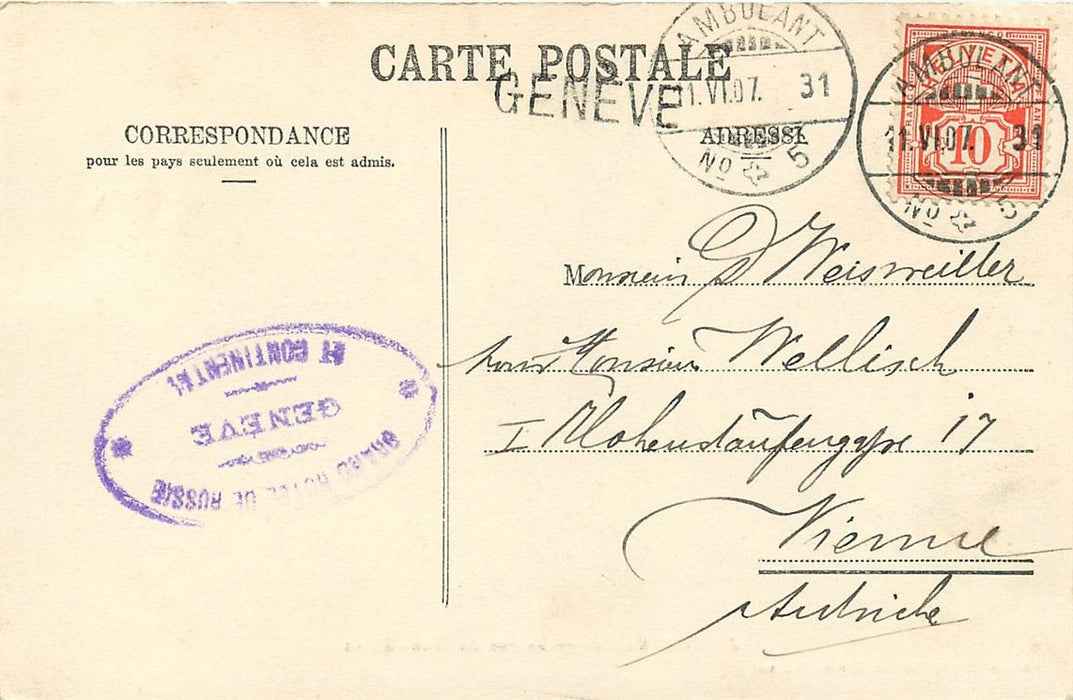 Geneve La Rue du Mont Blanc