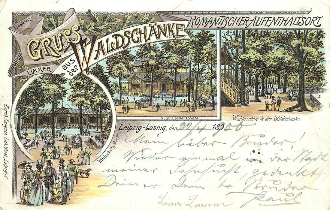 Leipzig Waldschanke Litho