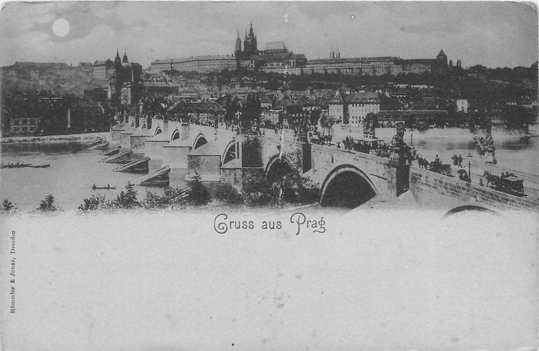 Prag Praha Mondscheinkarte