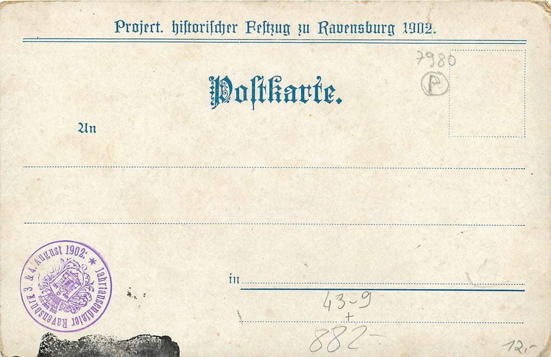 Ravensburg Festzug 1902