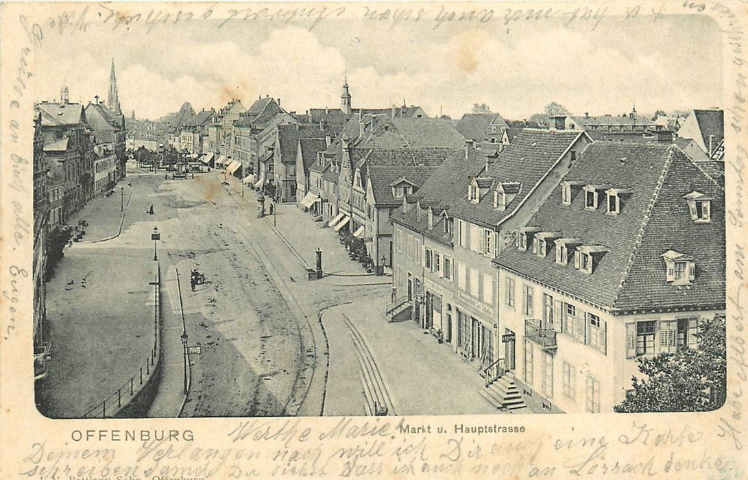 Offenburg i B Markt und Hauptstrasse