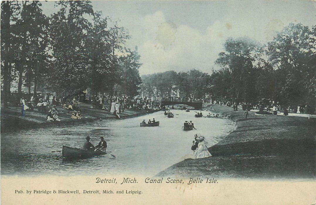 Detroit MI Canal Scene Belle Isle
