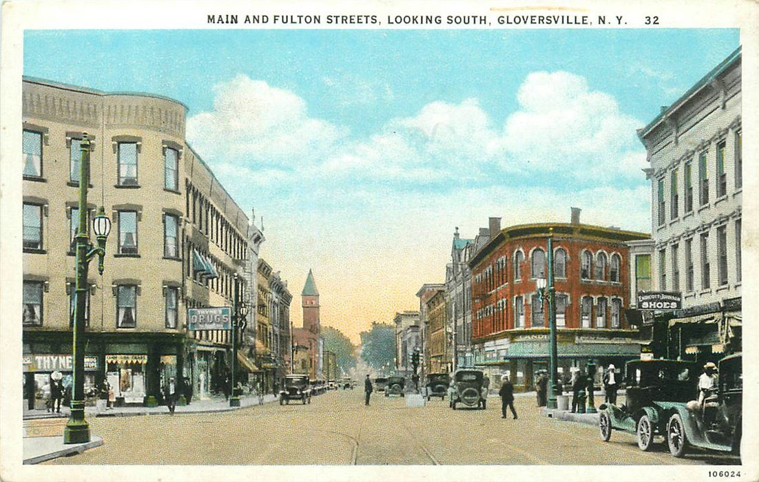 Gloversville NY Main and Fulton Streets