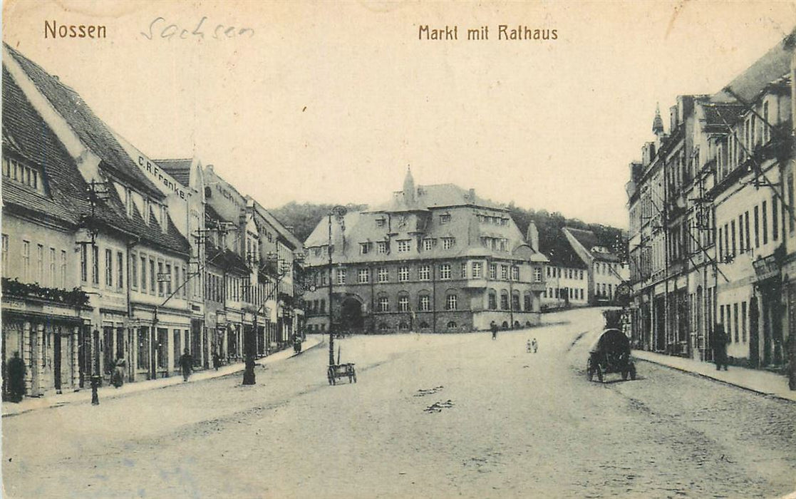 Nossen Markt mit Rathaus