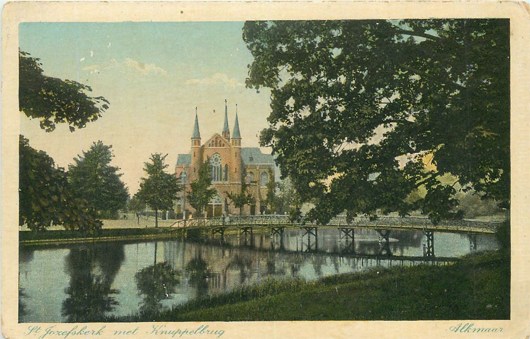 Alkmaar St Jozefskerk met Knuppelbrug