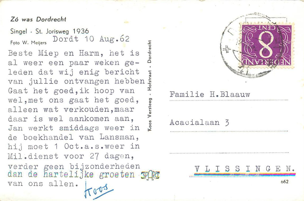 Dordrecht Singel St Jorisweg 1936