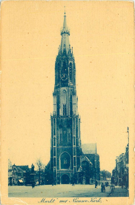 Delft Markt met Nieuwe Kerk