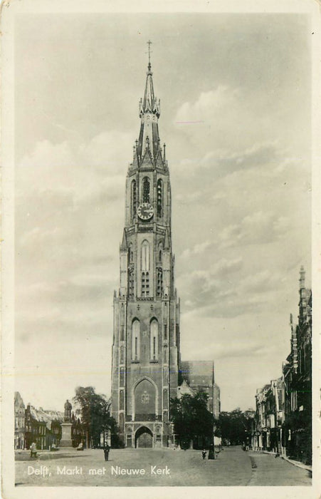 Delft Markt met Nieuwe Kerk