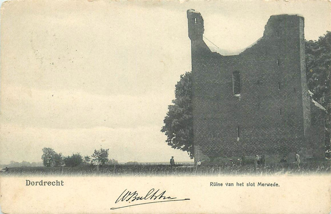 Dordrecht Ruine van het slot Merwede