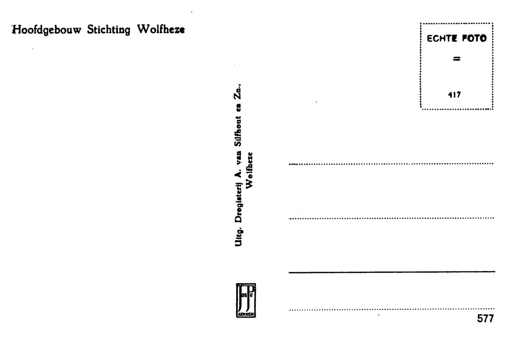 Wolfheze Hoofdgebouw Stichting