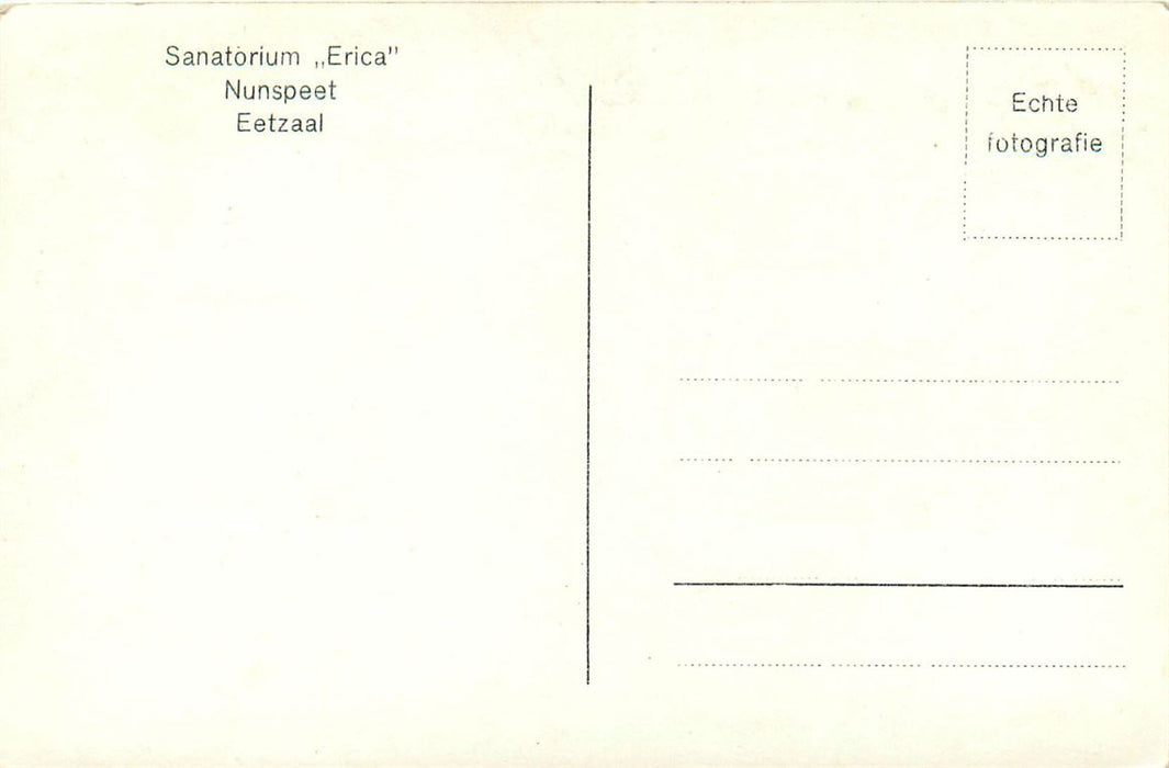 Nunspeet Sanatorium Erica