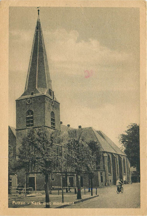 Putten Kerk met monument