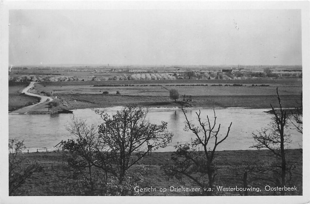 Oosterbeek Gezicht op Drielseveer va Westerbouwing