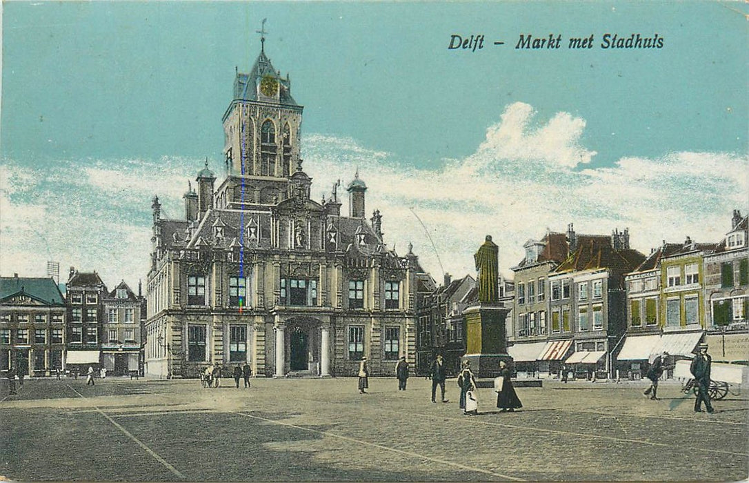 Delft Markt met Stadhuis