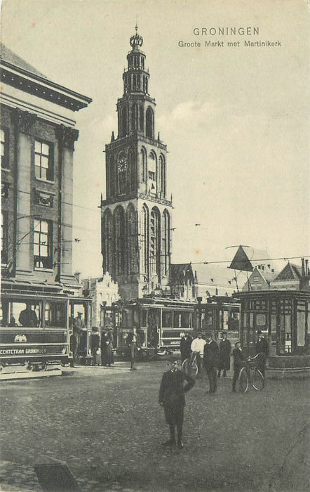 Groningen Groote Markt en Martinitoren