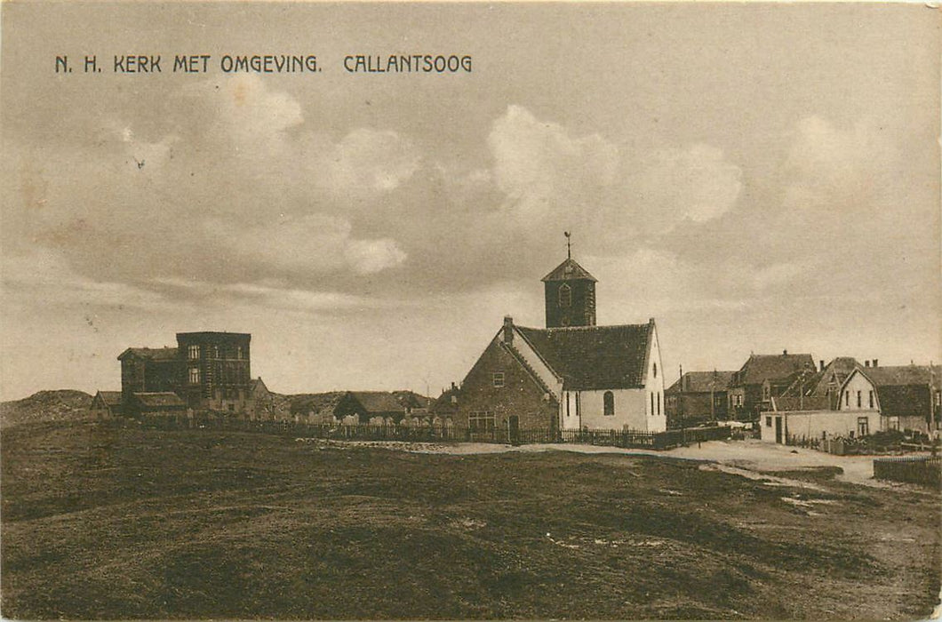 Callantsoog N H Kerk met omgeving