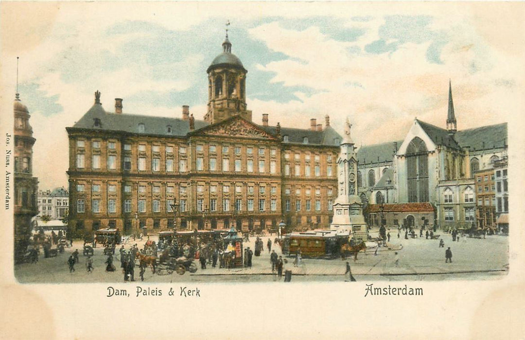 Amsterdam Dam Paleis en Kerk