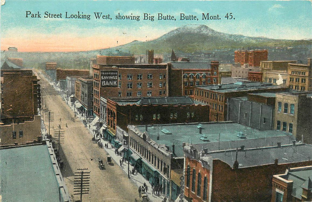 Butte Mont Park Street Looking West