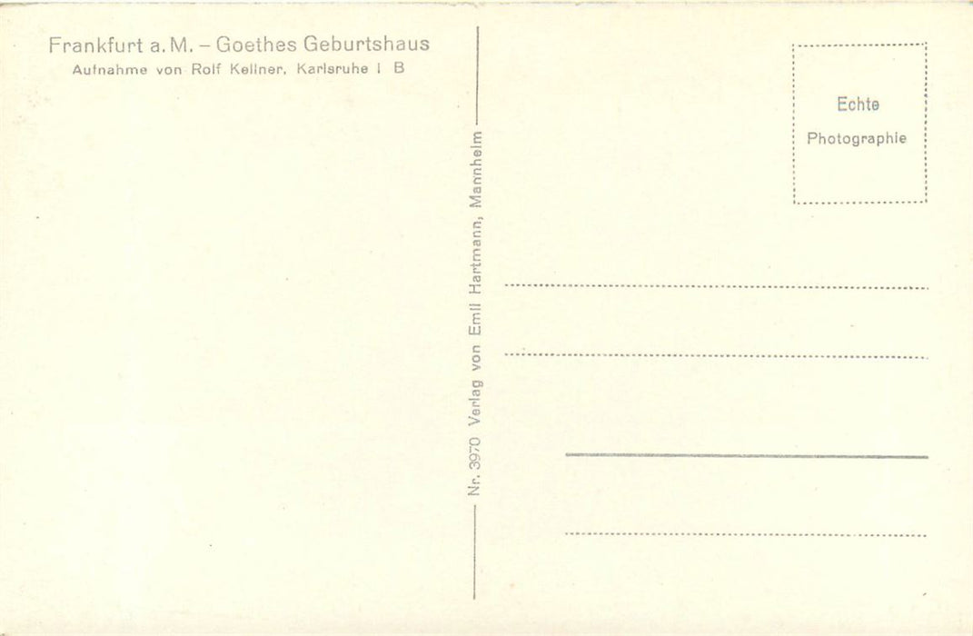 Frankfurt a M Goethes Geburtshaus