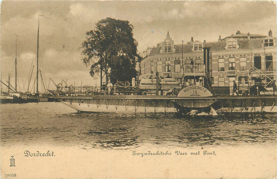 Dordrecht Zwijndrechtsche Veer met Pont