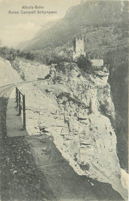 Albula Bahn Ruine Campell Schynpass