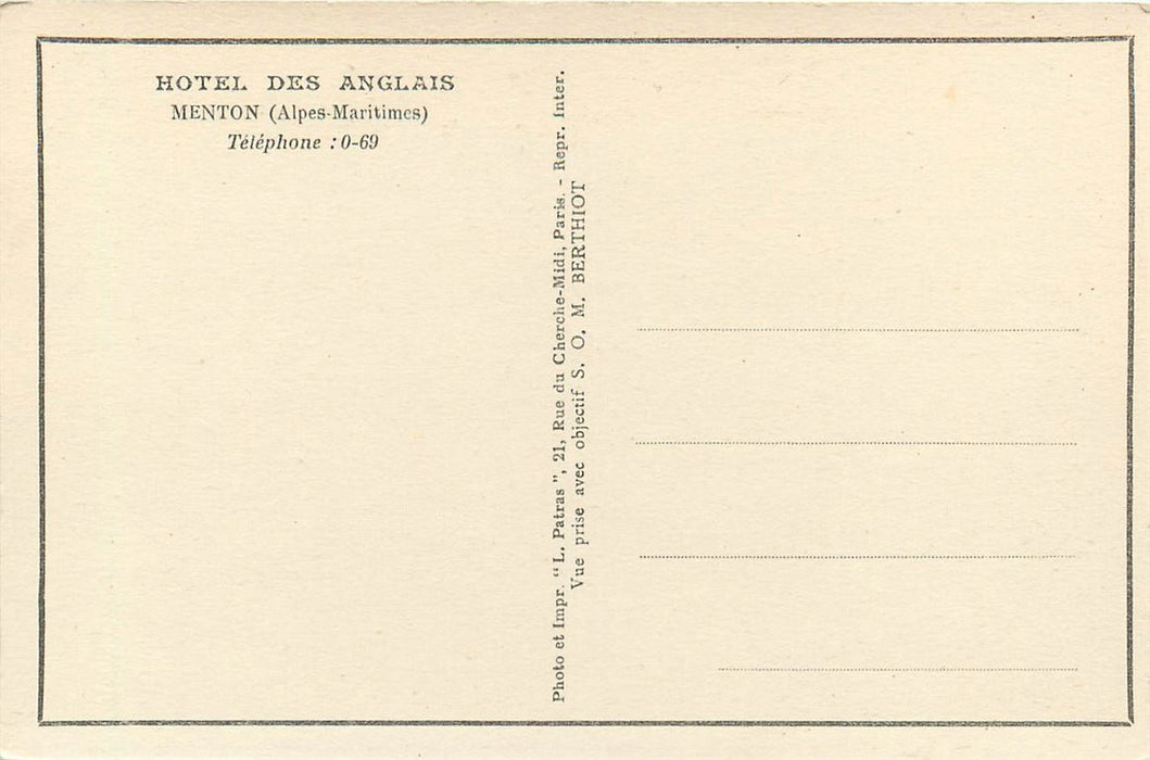 Menton Hotel des Anglais