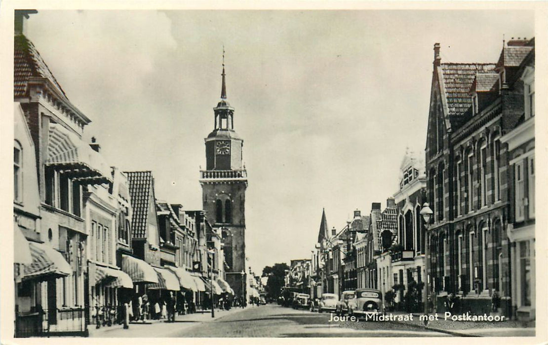 Joure  Midstraat Met Postkantoor