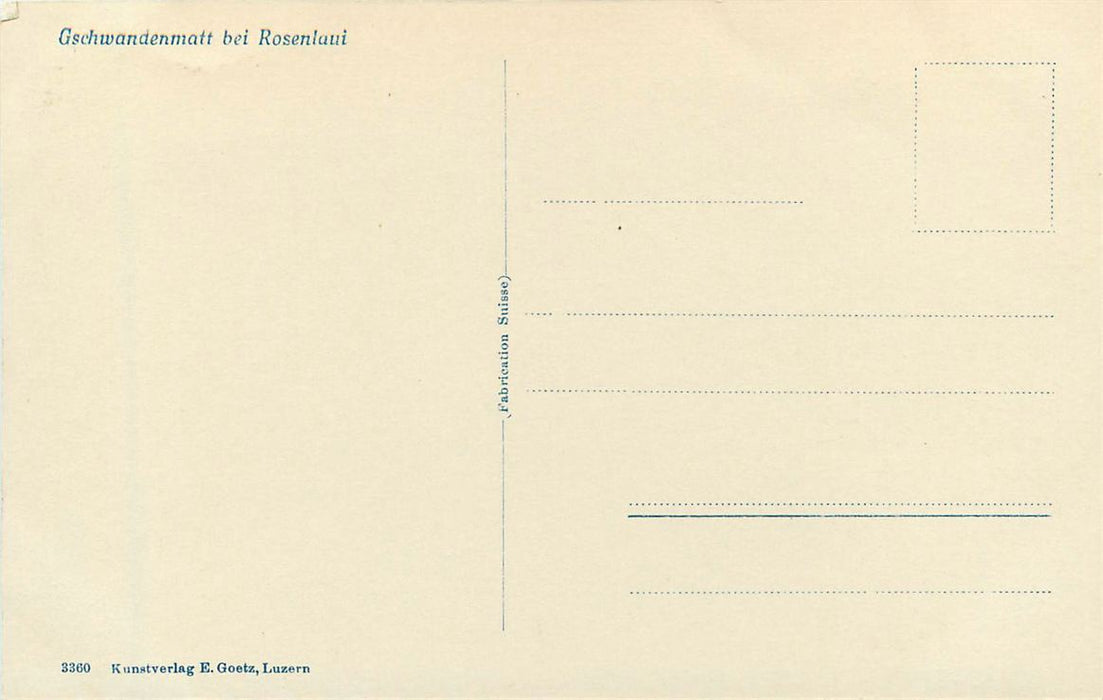 Rosenlaui Gschwandenmatt
