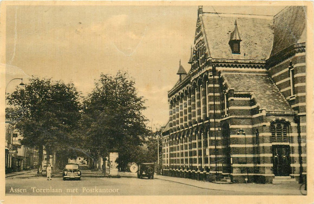 Assen Torenlaan Met Postkantoor