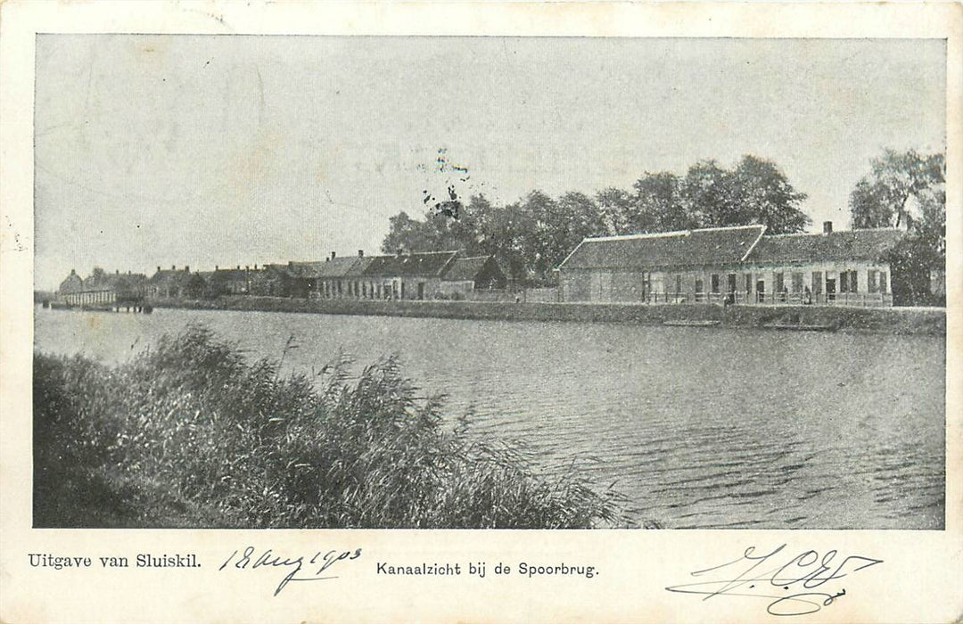 Sluiskil Kanaalzicht Spoorbrug