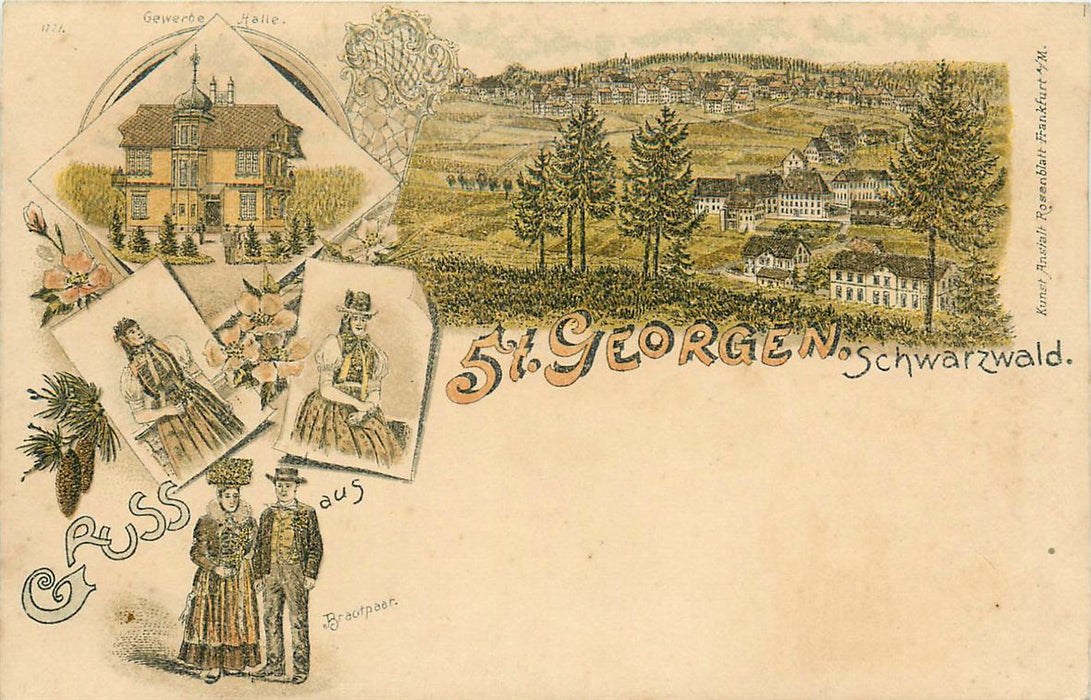 St Georgen Schwarzwald Litho