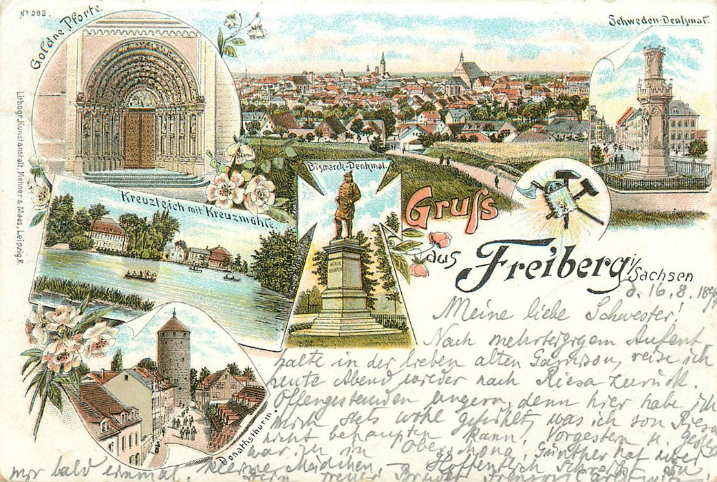 Freiberg I Sachsen Litho