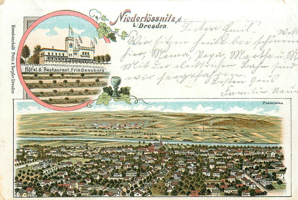 Niederlossnitz Dresden Litho