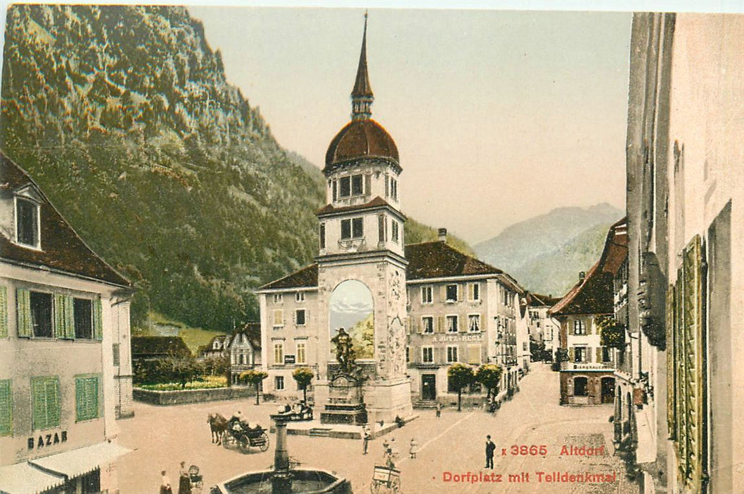 Altdorf Dorfplatz Telldenkmal