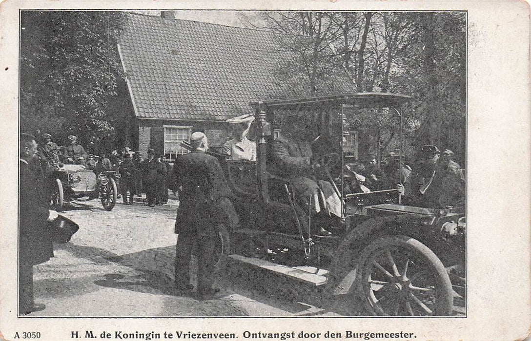 De Koningin Te Vriezenveen Ontvangst Door Den Burgemeester